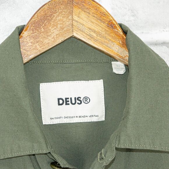 DEUS EX MACHINA Women's SUZY Safari Shirt in Green Size 10 - Picture 2 of 8